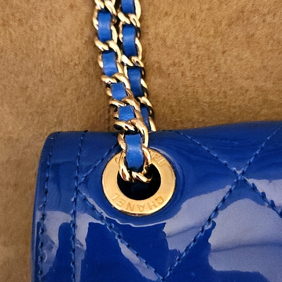 Chanel Patent Blue Medium Crossbody/ Shoulder Handbag 💙⚡️ - Picture 3 of 14
